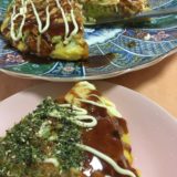 12月6日のお昼ごはん(肉うどんとお好み焼き)