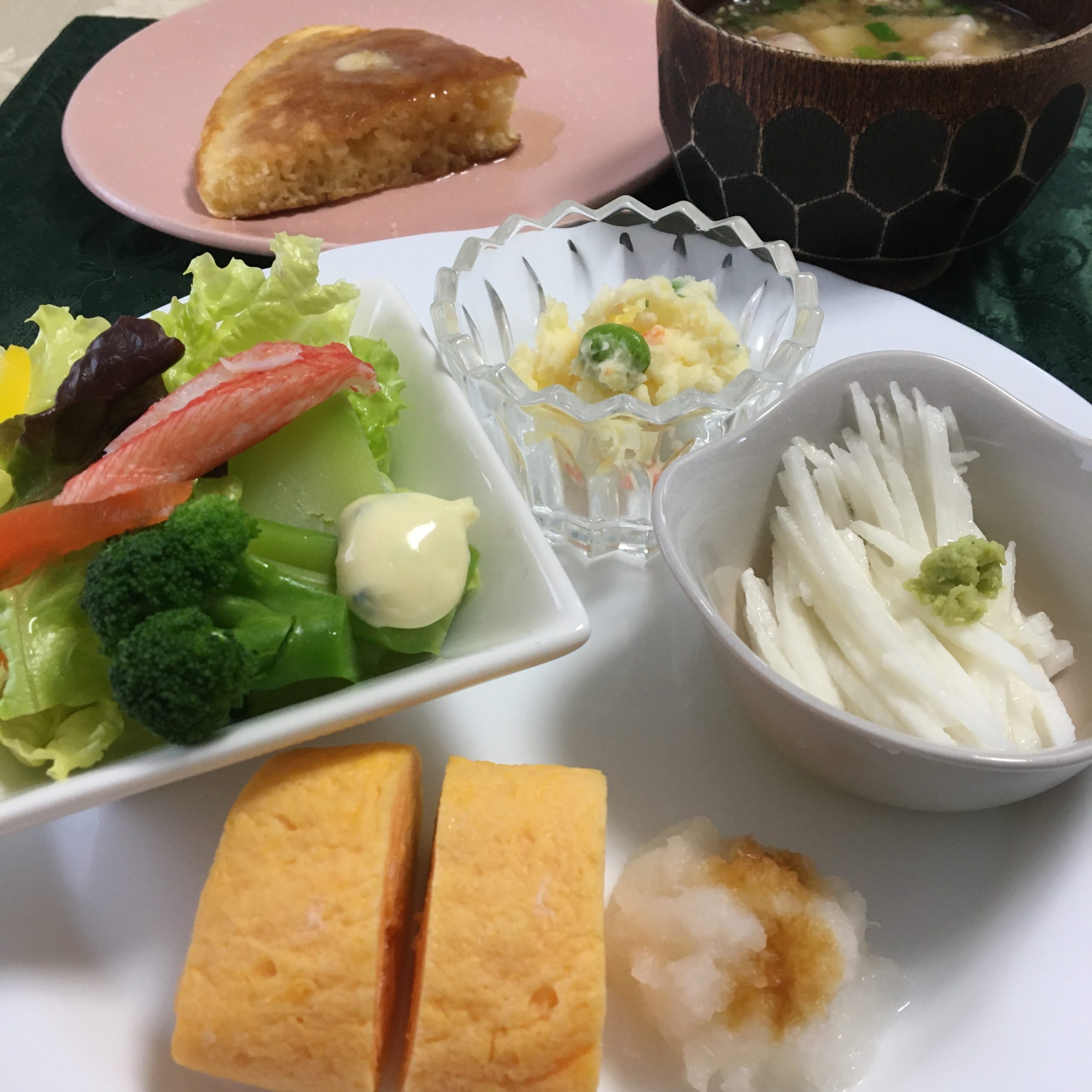 1月17日の朝ごはん(ポトフとだし巻き卵)
