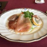 6月14日のお昼ごはん(カワヨグリーン牧場レストランのランチコース、落人の里の水)