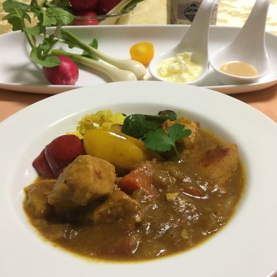 6月14日の晩ごはん(ラディ・オ・ブールとエシャロットのバーニャカウダ)